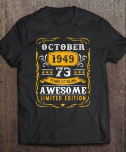 73 Years Old Gifts 73Rd Birthday Vintage October 1949 Vintage Retro 1