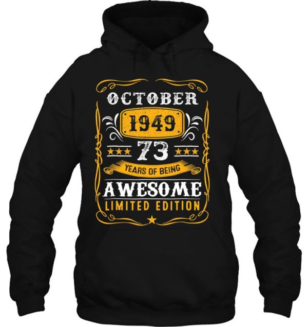 73 Years Old Gifts 73Rd Birthday Vintage October 1949 Vintage Retro