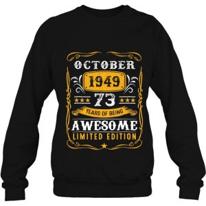 73 Years Old Gifts 73Rd Birthday Vintage October 1949 Vintage Retro 3