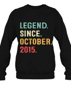 8 Years Old Gifts Legend Since October 2015 8Th Birthday Boy 4