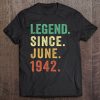 80 Years Old Legend Since June 1942 Vintage 80Th Birthday