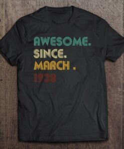 84 Years Old Awesome Since March 1938 Gifts 84Th Birthday 1