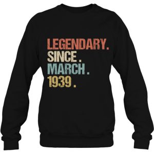 84Th Birthday Gift Legendary Since March 1939 Shirt Retro 4