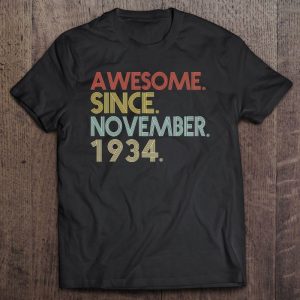 88Th Birthday – 88 Years Old Awesome Since November 1934 Vintage Retro