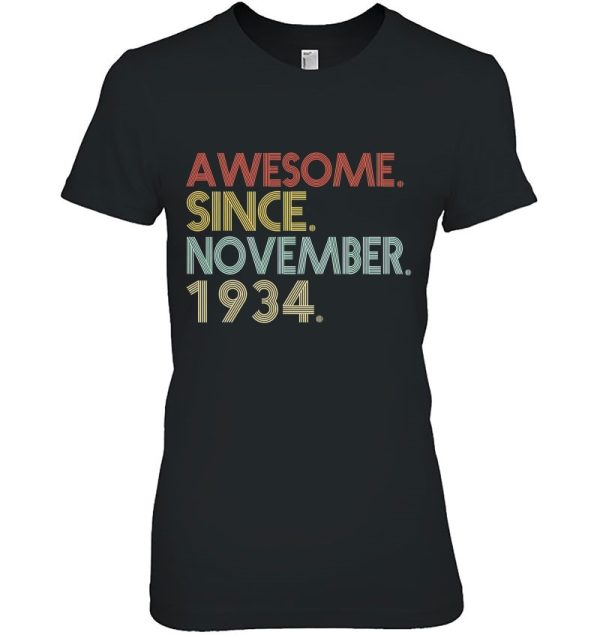 88Th Birthday – 88 Years Old Awesome Since November 1934 Vintage Retro