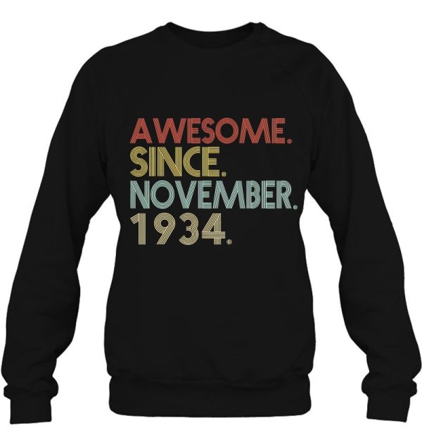 88Th Birthday – 88 Years Old Awesome Since November 1934 Vintage Retro