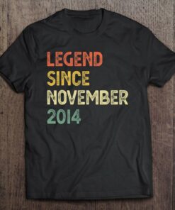 9 Years Old Birthday Legend Since November 2014 Retro 1