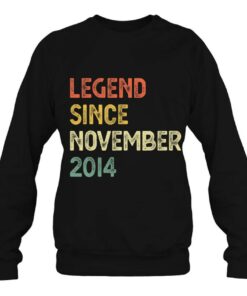 9 Years Old Birthday Legend Since November 2014 Retro 4