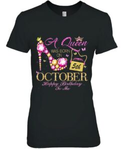 A Queen Was Born In October 5Th Happy Birthday To Me 5 Diamonds 2