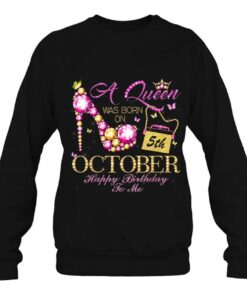 A Queen Was Born In October 5Th Happy Birthday To Me 5 Diamonds 4