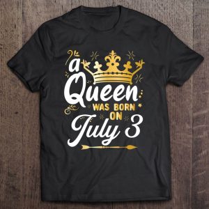 A Queen Was Born On July 3 Cute Girly July 3Rd Birthday 1