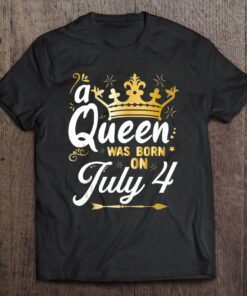 A Queen Was Born On July 4 Cute Girly July 4Th Birthday Tank Top 1