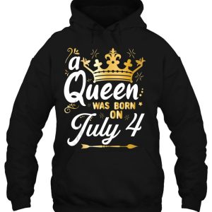 A Queen Was Born On July 4 Cute Girly July 4Th Birthday Tank Top 3