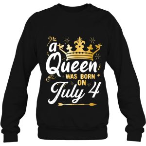 A Queen Was Born On July 4 Cute Girly July 4Th Birthday Tank Top 4