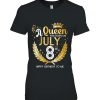 A Queen Was Born On July 8, Cute Girly July 8Th Birthday