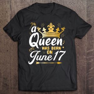 A Queen Was Born On June 17, Cute Girly June 17Th Birthday