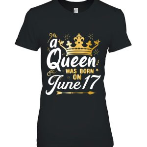 A Queen Was Born On June 17, Cute Girly June 17Th Birthday