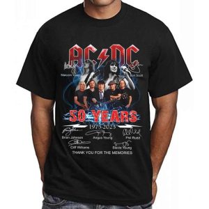 ACDC 50 Years Anniversary 1973 2023 Thank You For The Memories T-Shirt