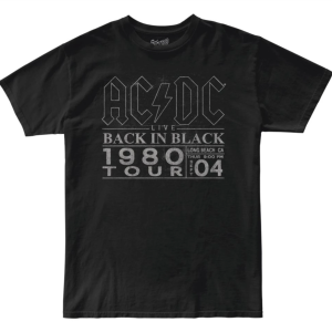 ACDC Back in Black 1980 Tour Live 100% Cotton Unisex Tee