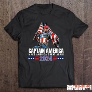 Again American Captain Trump 2024 T Shirt 1