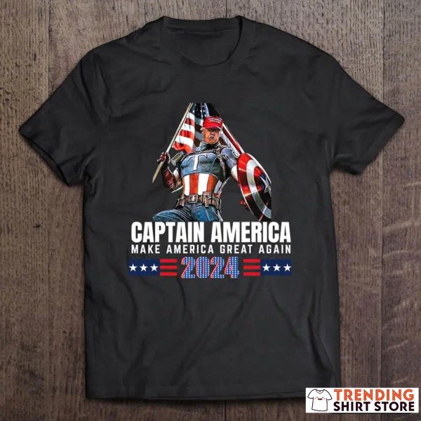 Again American Captain Trump 2024 T-Shirt Make America Great Again
