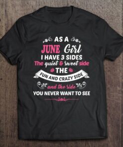 As A June Girl Womens Birthday Gifts Hoody 1