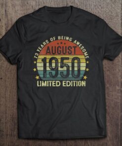 August 1951 Limited Edition 72Nd Birthday 72 Years Old Gift 1