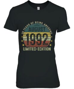 August 1992 30 Years Old Gift For Men Vintage 30Th Birthday 1 August 1992 30 Years Old Gift For Men Vintage 30Th Birthday 2