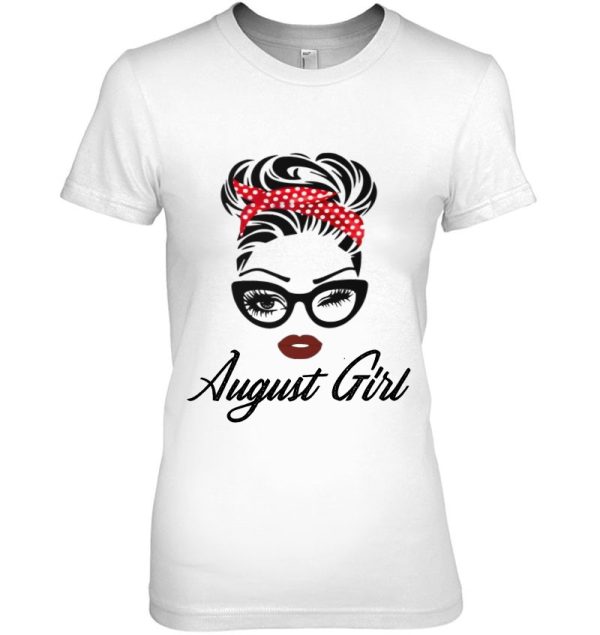 August Girl Wink Eye Woman Face Born In August Birthday
