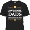 Awesome Dads Explore Dungeons D20 Tabletop RPG Father Gamer T-Shirt