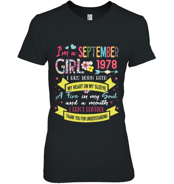 Awesome Since 1978 44Th Birthday I’m A September Girl 1978 Birthday