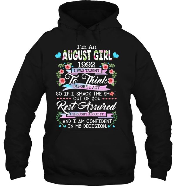 Awesome Since 1992 30Th Birthday I’m An August Girl 1992 Flowers