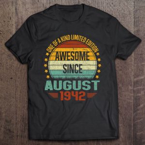 Awesome Since August 1942 Vintage 80Th Birthday