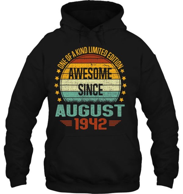 Awesome Since August 1942 Vintage 80Th Birthday