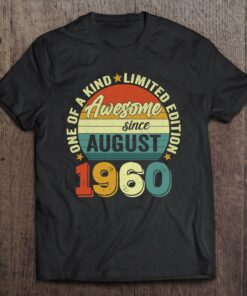 Awesome Since August 1960 62 Years Old 62Nd Birthday Gifts 1