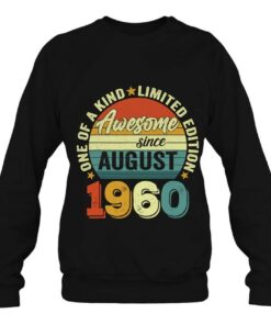 Awesome Since August 1960 62 Years Old 62Nd Birthday Gifts 4