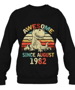 Awesome Since August 1982 38Th Dinosaur Birthday For Boy Kid 4