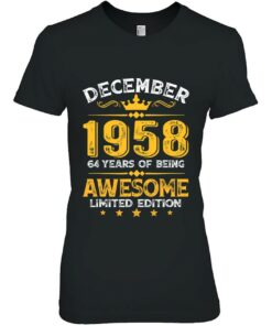 Awesome Since December 1958 64 Years Old 64Th Birthday Gifts 1 Awesome Since December 1958 64 Years Old 64Th Birthday Gifts 2