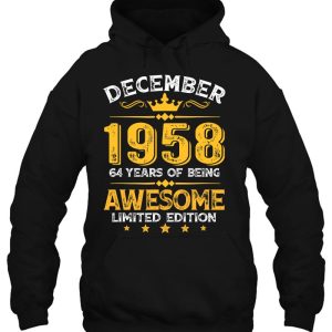 Awesome Since December 1958 64 Years Old 64Th Birthday Gifts 3