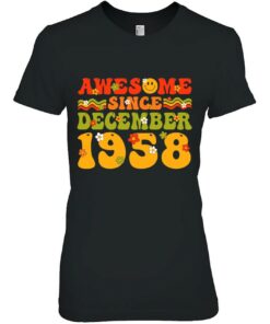 Awesome Since December 1958 Birthday Mom Women Groovy 1 Awesome Since December 1958 Birthday Mom Women Groovy 2