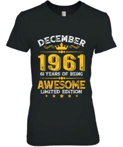 Awesome Since December 1961 61 Years Old 61St Birthday Gifts 2