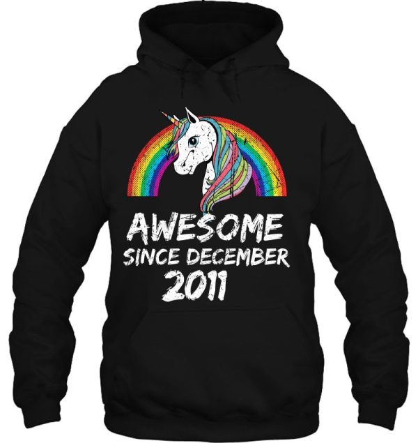 Awesome Since December 2011 Unicorn Rainbow