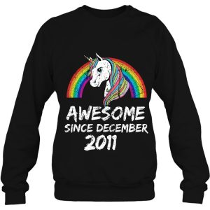 Awesome Since December 2011 Unicorn Rainbow 4