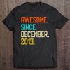 Awesome Since December 2013 Retro Vintage 9Th Birthday Gift