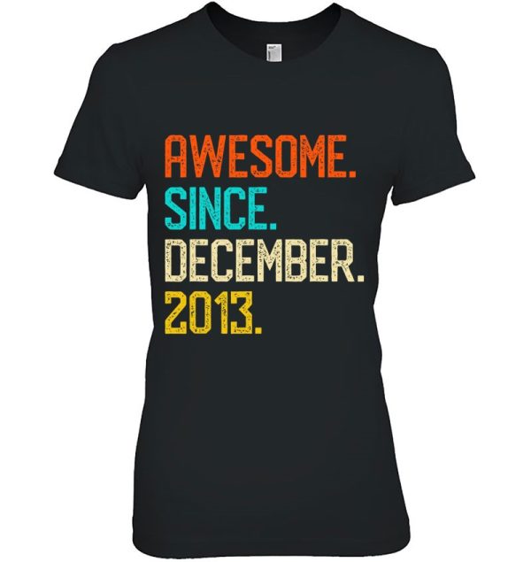 Awesome Since December 2013 Retro Vintage 9Th Birthday Gift