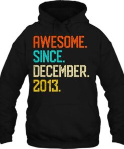 Awesome Since December 2013 Retro Vintage 9Th Birthday Gift 3