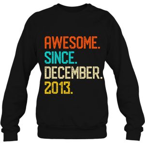 Awesome Since December 2013 Retro Vintage 9Th Birthday Gift 4