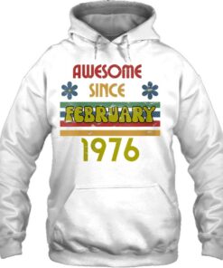 Awesome Since February 1976 46 Years Old Birthday Retro 3
