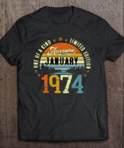 Awesome Since January 1974 Vintage 49Th Birthday 1
