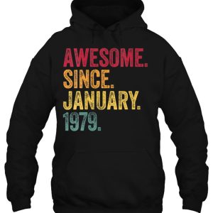 Awesome Since January 1979 44Th Birthday Gift Retro Vintage 3